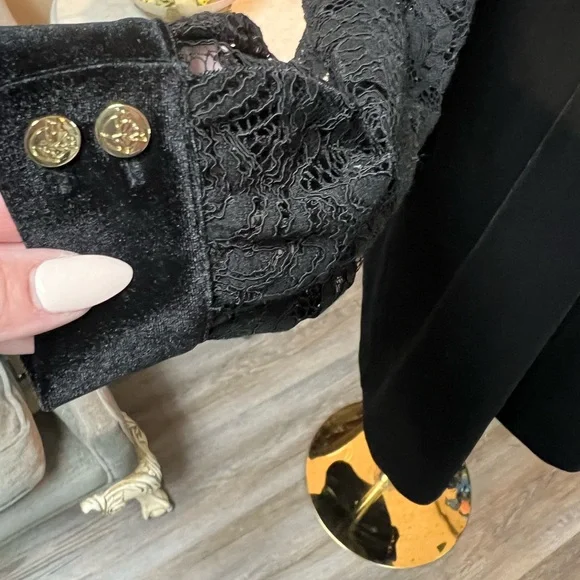 Draper James Black Dress with Lace Sleeves - Picture 7 of 11